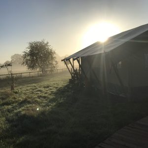 sunrise over the tent